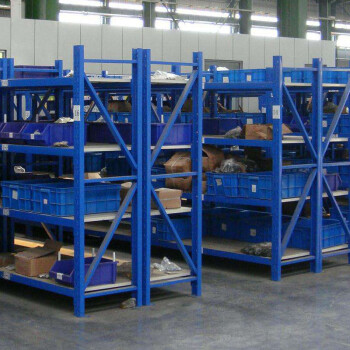 施尔福轻型货架仓储180kg/层家用置物架仓库货架库房展示架金属层架蓝色长100*宽40*高200cm五层主架