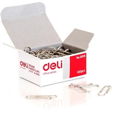 得力(deli) 0018 银色金属回形针曲别针财务用品 办公文具 单盒